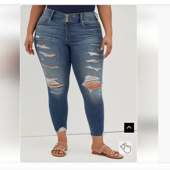 Torrid 28R Super Soft Jegging Medium Wash - Picture 1 of 11